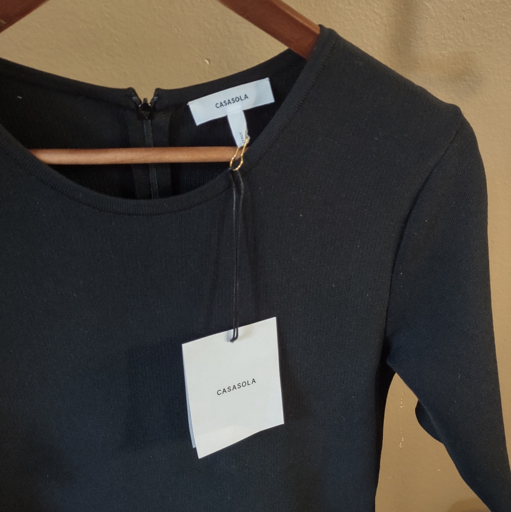 Casasola Classic Black A-Line Knit Dress Nwt — image 8 of 8